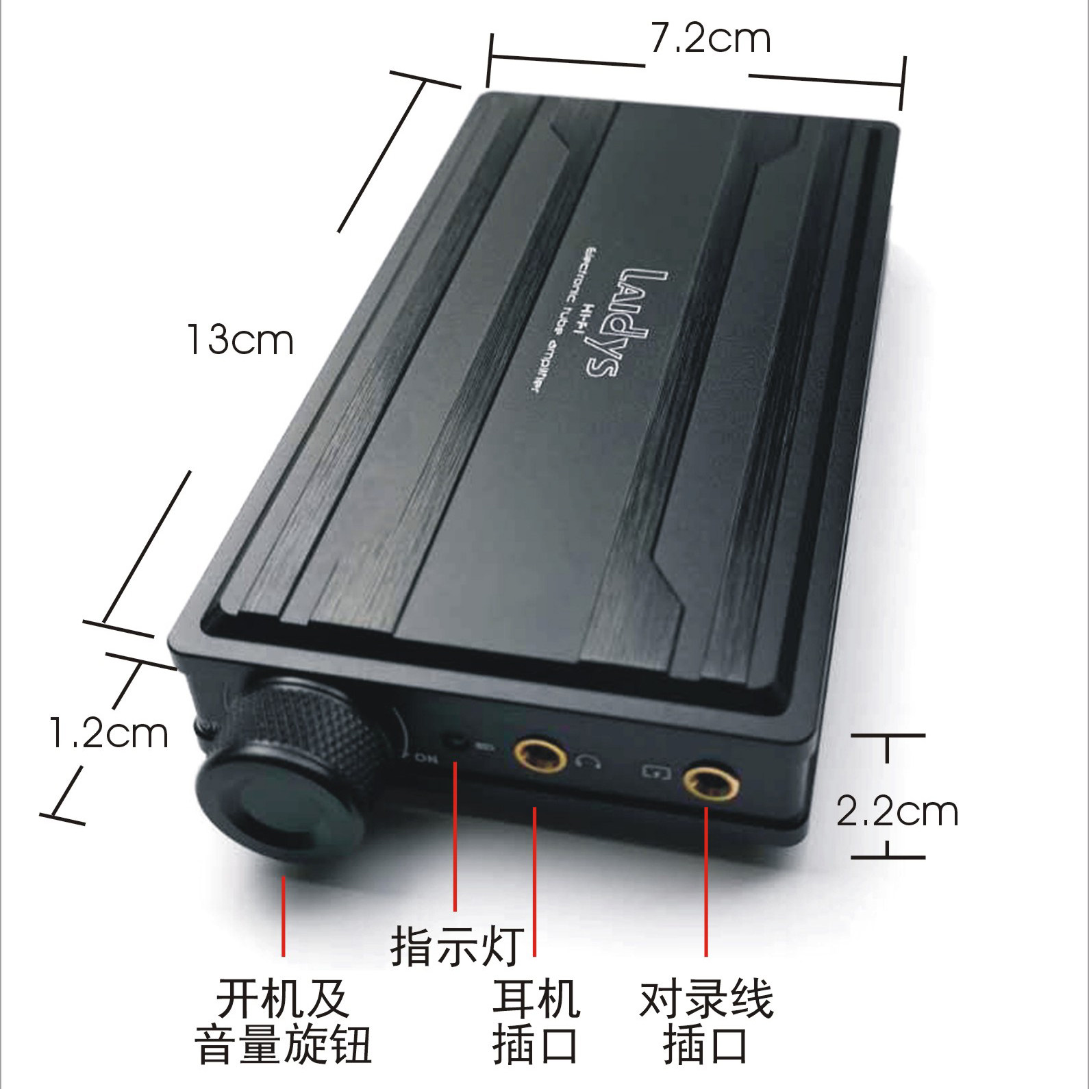 Headphone Amplifier Dac - LAIDYS Taşınabilir Tüp Tipi Kulaklık Amplifikatörü,